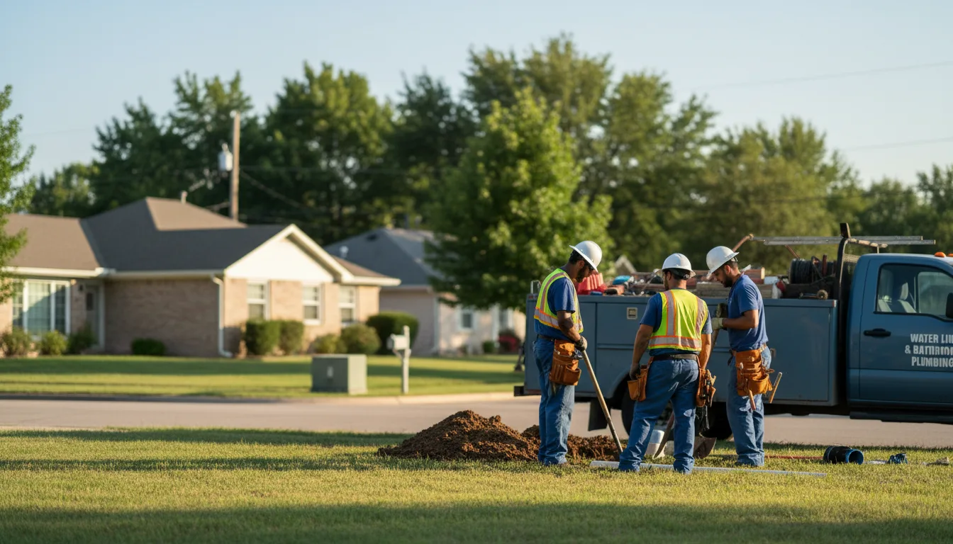 Residential water line and bathroom plumbing service in Thibodaux, LA